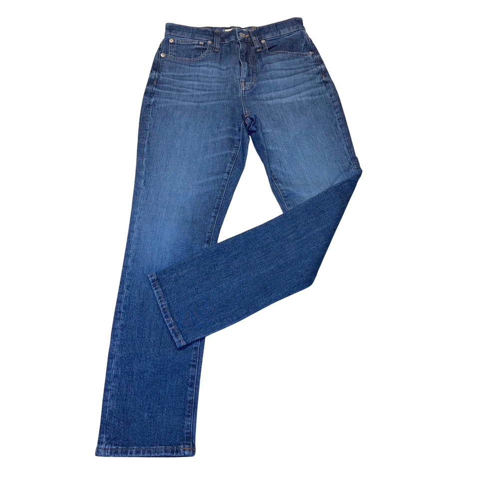 Madewell The High-Rise Slim Boyjean Medium Wash Denim Blue Jeans Size‎ 25